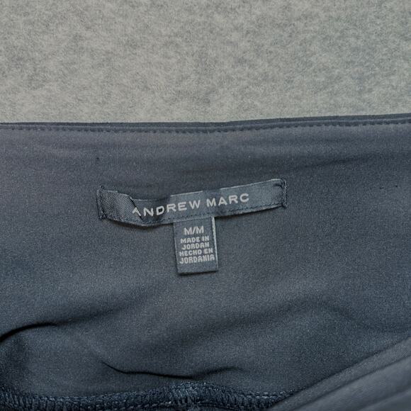 Andrew Marc Faux Suede Leggings Women's M Black Pull on Pant APCW1023 High Rise - Picture 8 of 8